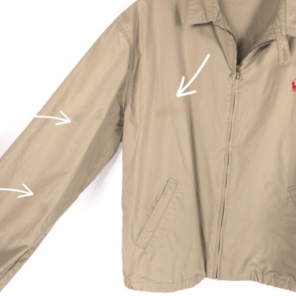 POLO‎ RALPH LAUREN VINTAGE Full Zip Jacket Cotton SINGAPORE🇸🇬MADE Size LARGE - Picture 8 of 12